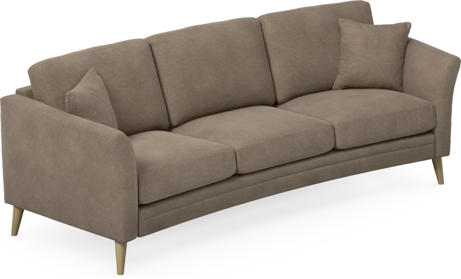 Eden - 3-sits soffa svängd - Brun