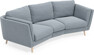 Madison - 3-sits soffa svängd, 70 cm - Blå