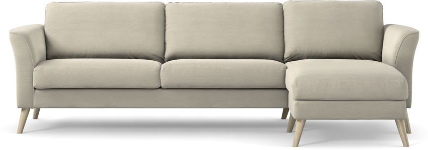 Bridge - 3-sits soffa med schäslong höger - Beige