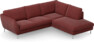 Madison - 2-sits soffa med divan höger - Rosa