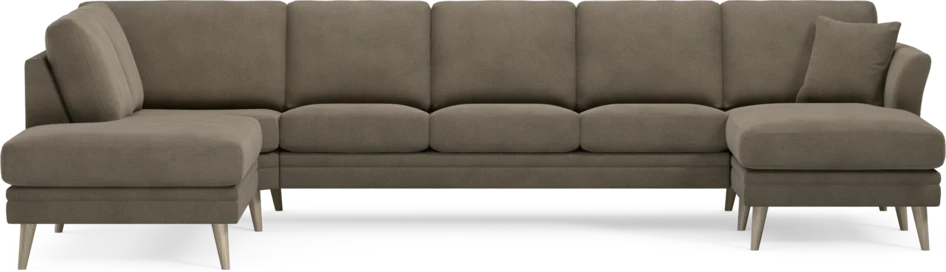 Eden - 3-sits soffa med divan vänster och schäslong höger - Beige
