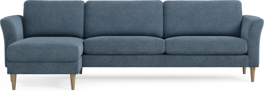 Bridge - 3-sits soffa med schäslong vänster - Blå