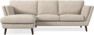 Madison Lux - 2-sits soffa med schäslong vänster - Vit
