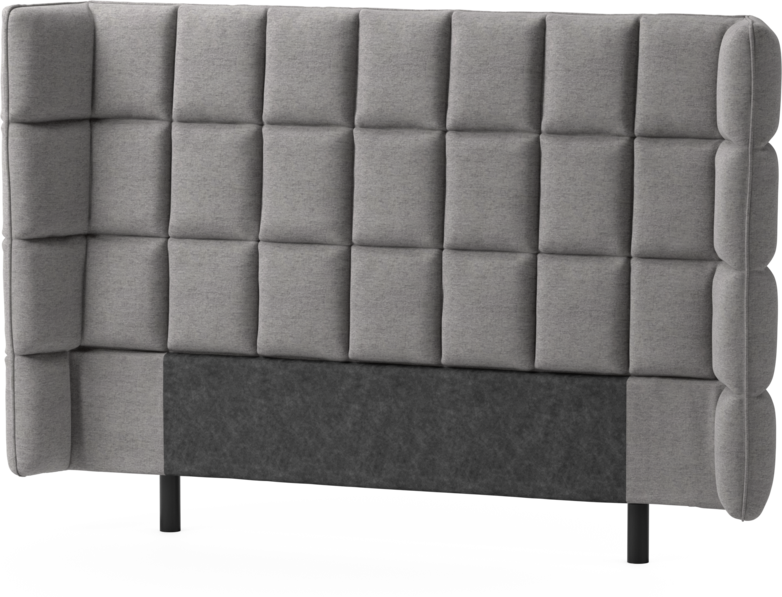 Delux Rutig - Sänggavel, 120-180 cm - Grå