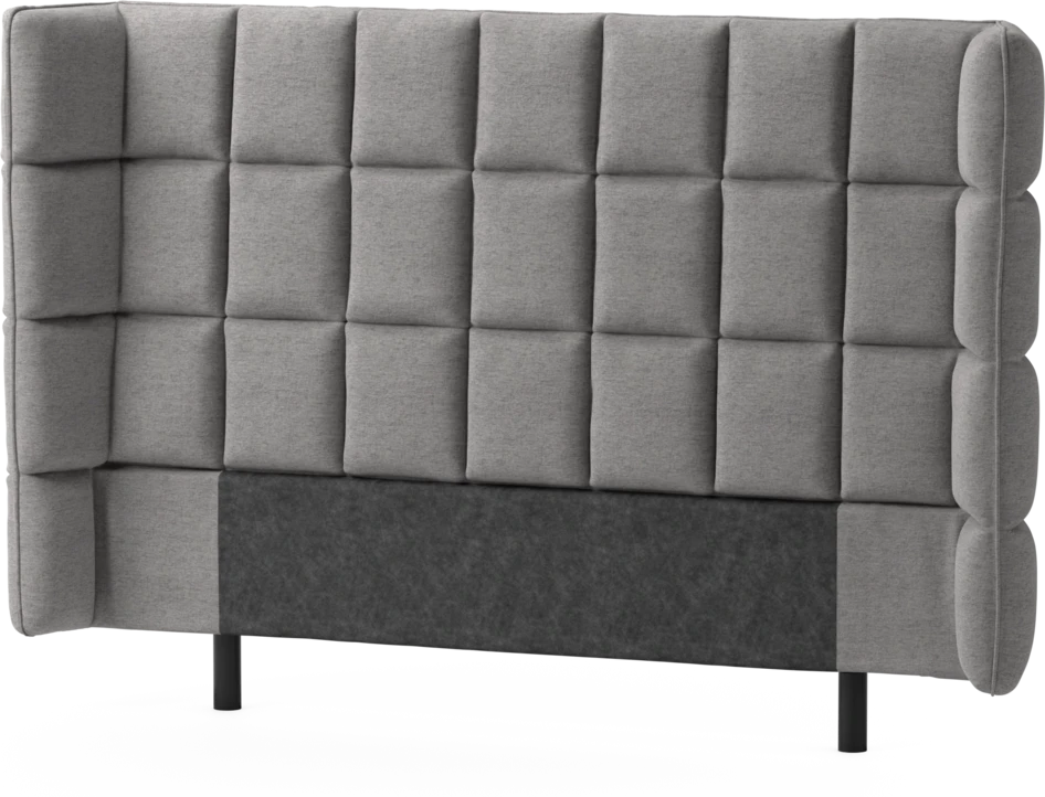Delux Rutig - Sänggavel, 120-180 cm - Grå