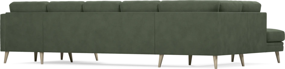 Eden - 3-sits soffa med divan vänster och schäslong höger - Grön