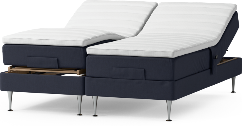 Roma Family - Ställbar säng, dubbelsäng med bäddmadrass, B 160-180