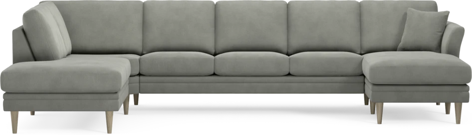 Eden - 3-sits soffa med divan vänster och schäslong höger - Grå