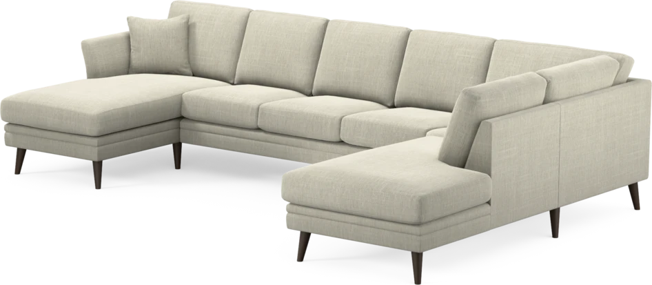 Eden - 3-sits soffa med schäslong vänster och divan höger - Beige