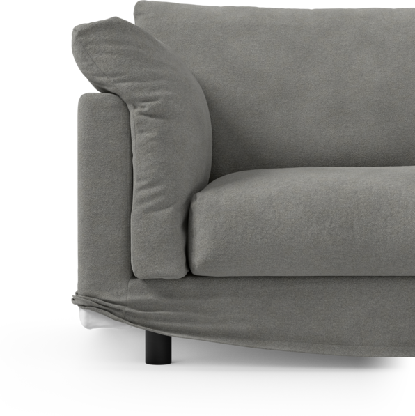 Cherrie Klädsel - Klädsel till 3-sits soffa med divan höger - Grå