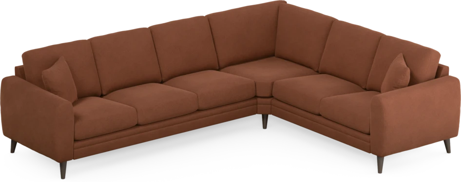 Eden - Hörnsoffa, 3+2-sits - Orange