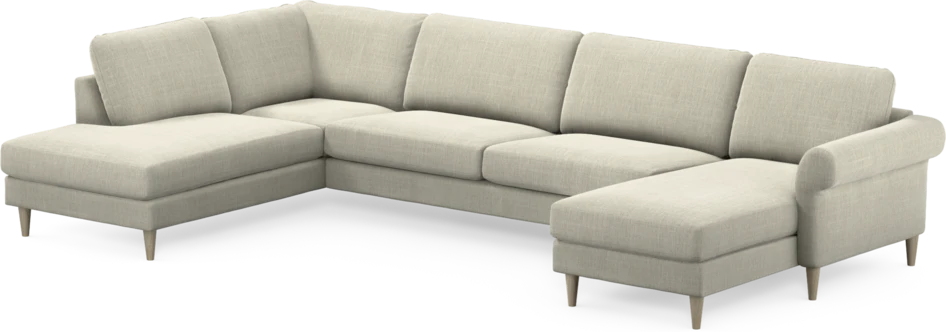 Bridge - 3-sits soffa med divan vänster och schäslong höger - Beige