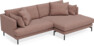 Harper - 4-sits med schäslong XL höger - Rosa