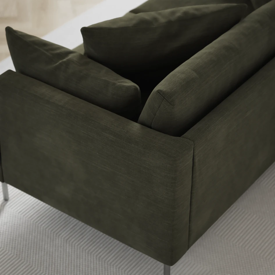 Harper - 4-sits med schäslong XL vänster - Grön