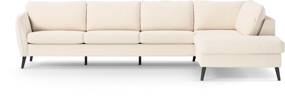 County - 3-sits soffa med divan höger - Vit