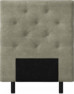Delux Pikerad Låg - Sänggavel, 90-210 cm - Beige