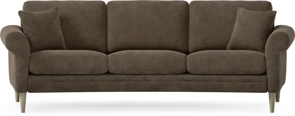 Eden - 3-sits soffa svängd - Brun