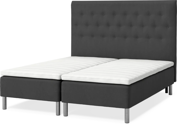 Roma Family, Ramsäng, dubbelsäng med bäddmadrass och sänggavel pikerad, B 160-180