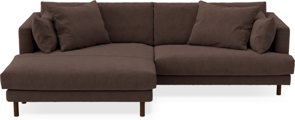 Harper - 4-sits med schäslong XL vänster - Brun