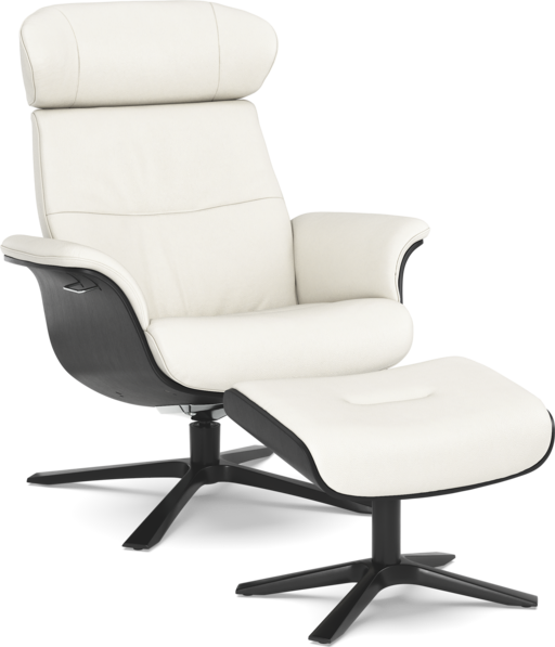 Timeout - Fåtölj och fotpall - Vit