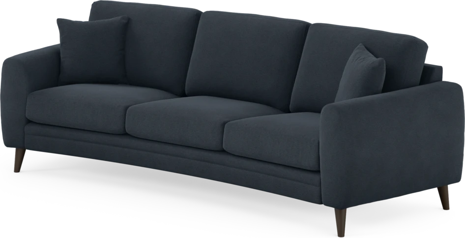 Eden - 3-sits soffa svängd - Blå