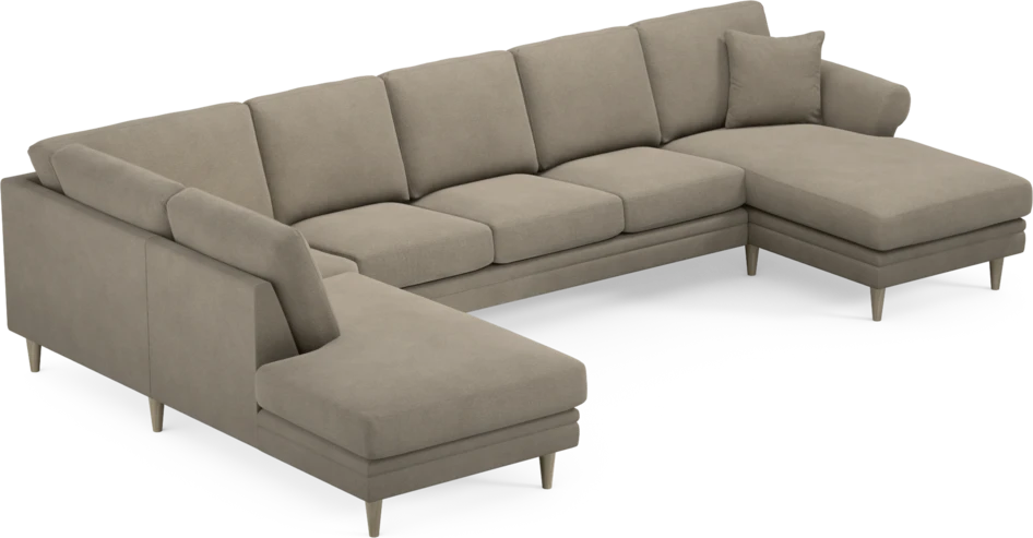 Eden - 3-sits soffa med divan vänster och schäslong höger - Beige
