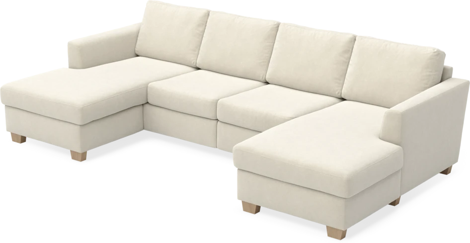 Friday - 2-sits soffa med två schäslonger - Beige