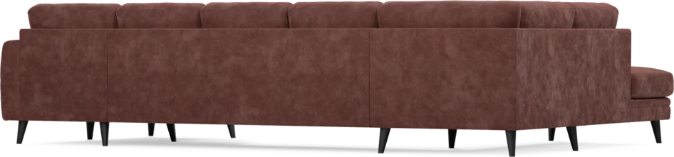 Eden - 3-sits soffa med divan vänster och schäslong höger - Röd