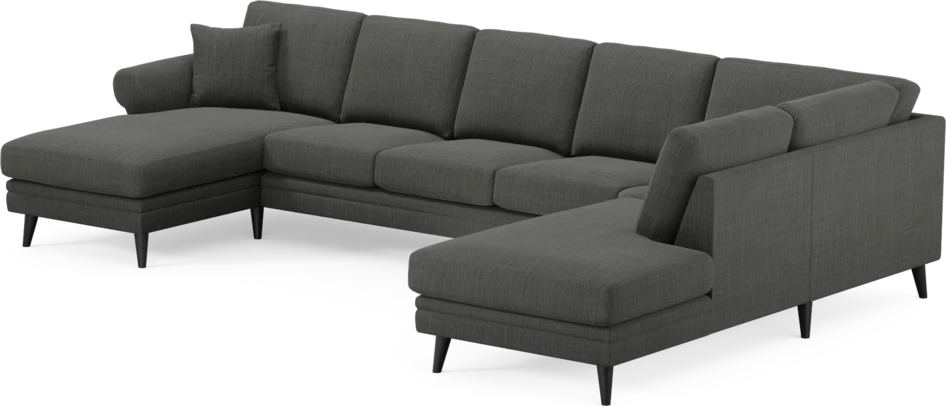 Eden - 3-sits soffa med schäslong vänster och divan höger - Grå