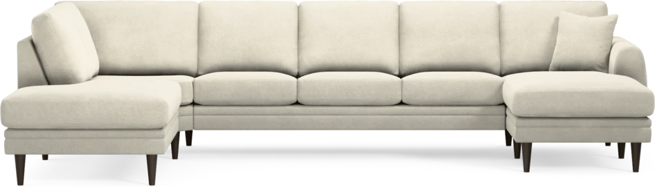 Eden - 3-sits soffa med divan vänster och schäslong höger - Vit