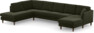 Eden - 3-sits soffa med divan vänster och schäslong höger - Grön