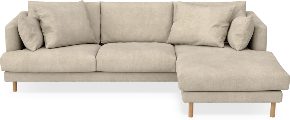Harper - 4-sits med schäslong höger  - Beige