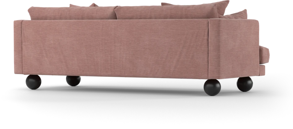 Harper - 3-sits soffa, hel dyna - Rosa