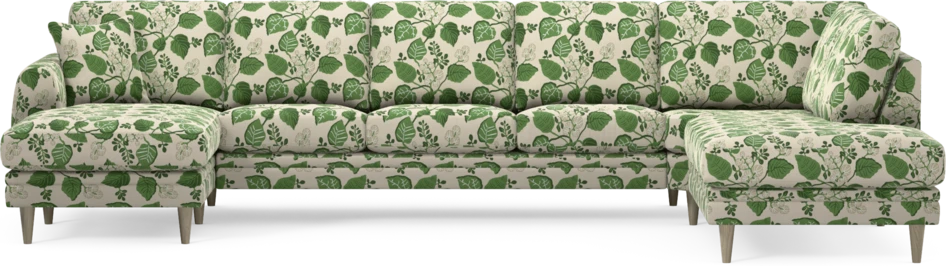 Eden - 3-sits soffa med schäslong vänster och divan höger - Flerfärgad