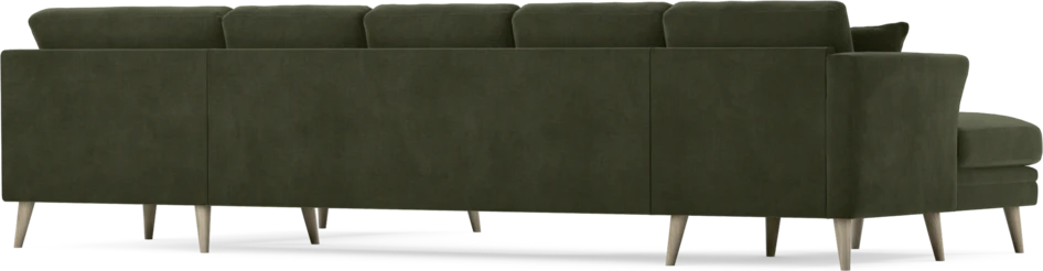 Eden - 3-sits soffa med schäslong vänster och divan höger - Grön