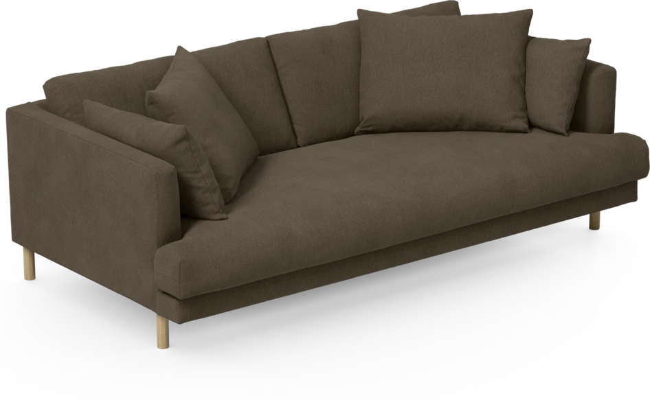 Harper - 3-sits soffa, hel dyna - Brun