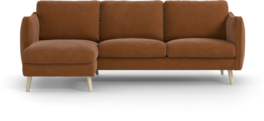 Madison Lux - 2-sits soffa med schäslong vänster - Orange