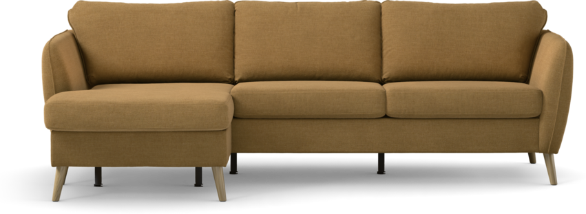 County - 3-sits soffa med flyttbar schäslong - Gul