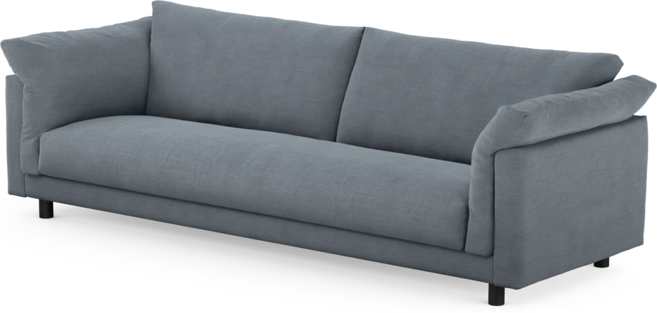 Cherrie - 4-sits soffa, hel dyna, fast klädsel - Blå