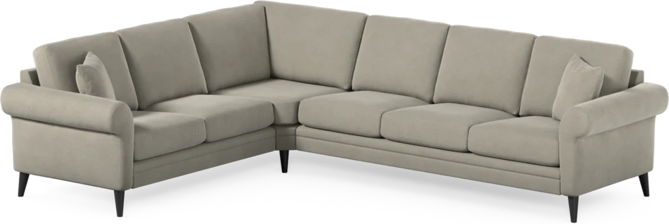 Eden - Hörnsoffa, 2+3-sits - Brun