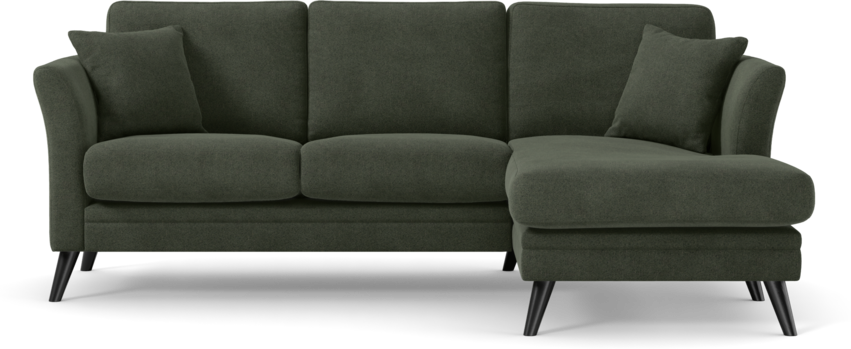 Eden - 2-sits soffa med schäslong - Grön