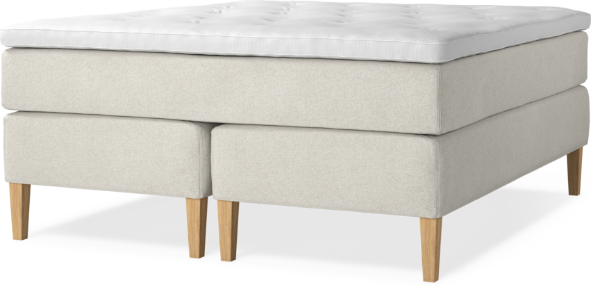 Delux Exclusive - Kontinentalsäng, dubbelsäng med bäddmadrass - Beige