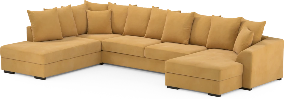Town - 3-sits soffa med divan vänster och schäslong höger - Gul