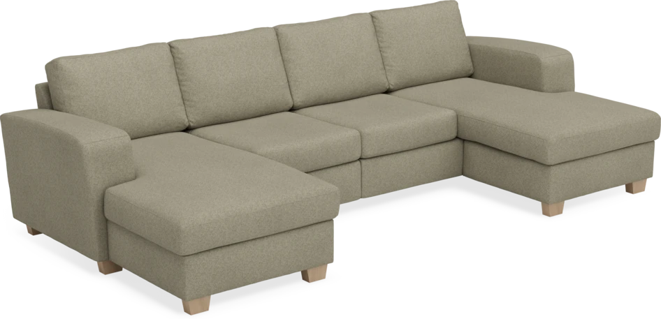 Friday - 2-sits soffa med två schäslonger - Beige