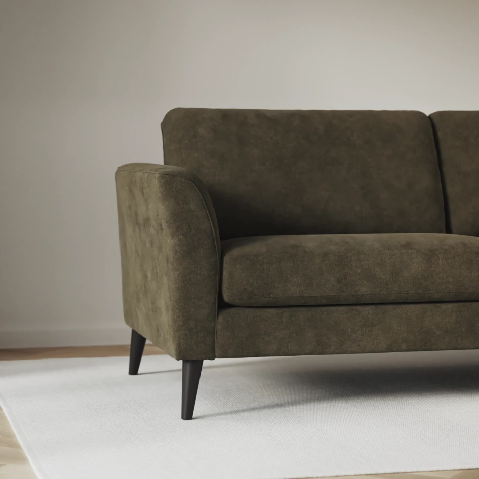 Bridge - 3-sits soffa med divan vänster och schäslong höger - Grön