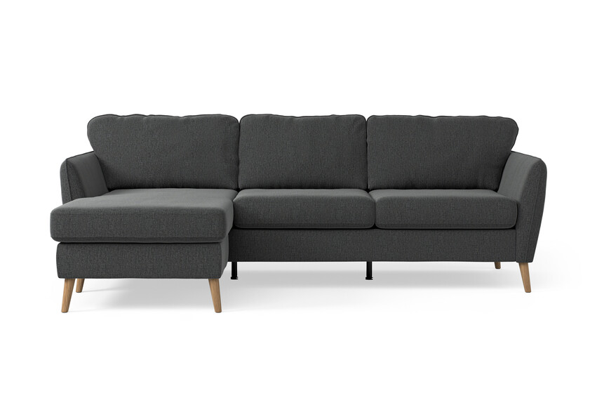 County - 3-sits soffa med flyttbar schäslong - Grå