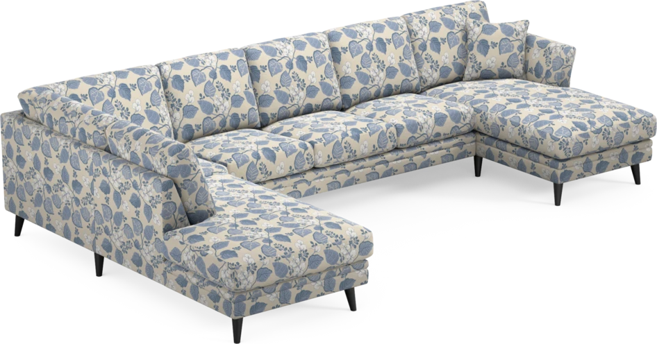Eden - 3-sits soffa med divan vänster och schäslong höger - Flerfärgad