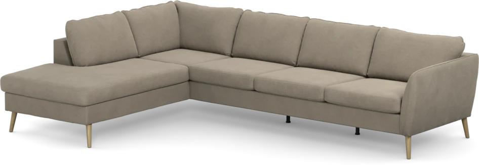 County - 3-sits soffa med divan vänster - Beige