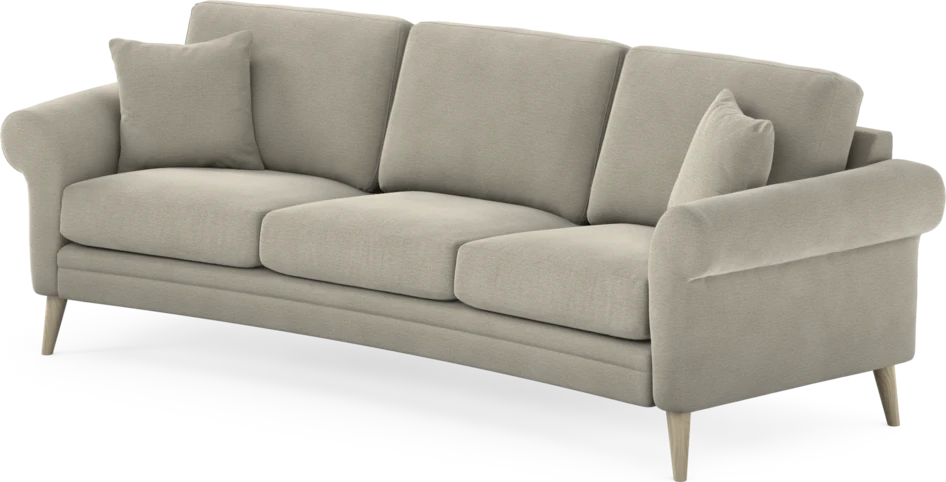 Eden - 3-sits soffa svängd - Brun