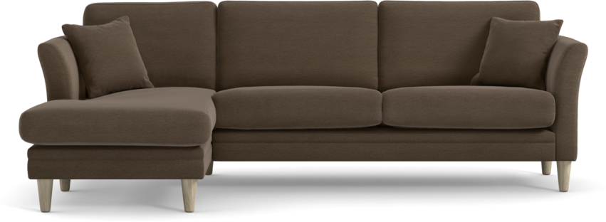 Eden - 2,5-sits soffa med schäslong - Brun